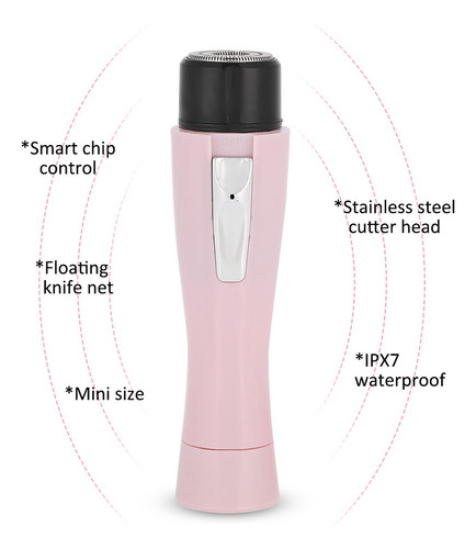 Mini Máquina De Depilación Eléctrica Impermeable Para Mujer