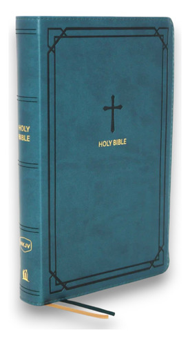 Biblia En Inglés New King James Deluxe Tamaño Compacto Aqua