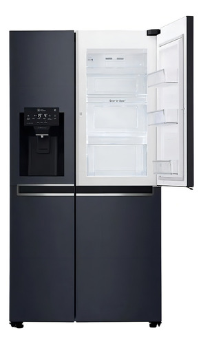 Refrigerador inversor sem gelo LG LS65SDP1 preto mate com freezer 601L