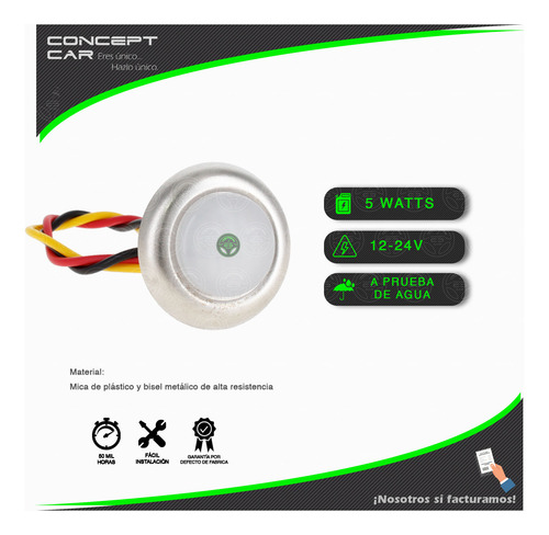 100 Plafon Mini Tipo Ojo Boton Luz Fija Bicolor Bisel Metalf