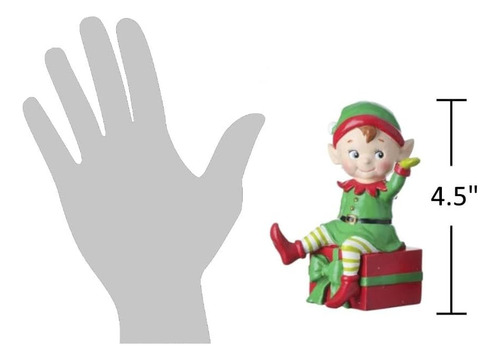Adornos Clásico De Elfos De Navidad De 4.5 Pulgadas, J...