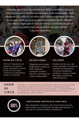 Imagen 3 de 9 de Circo Lumiere Show Casamiento Eventos Cumpleaños Escuelas