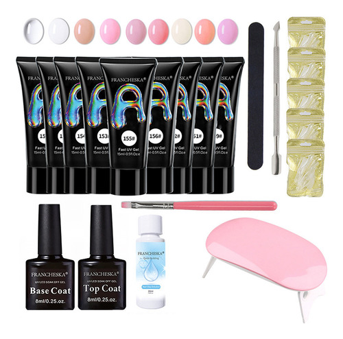 Gel Para Uñas Con Capa Base, Conjunto Total De Gel De Extens