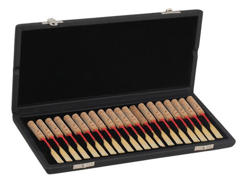 Suporte De Couro Preto Pu Oboe Reed Para 20 Palhetas