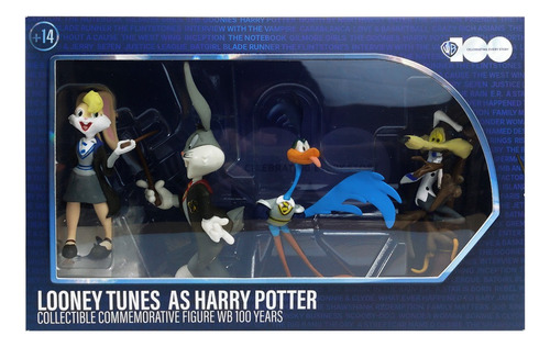 Set Figuras X 4 Looney Tunes Como Harry Potter