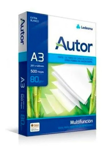 Resma Autor 80 Grs. A3 Pack X8