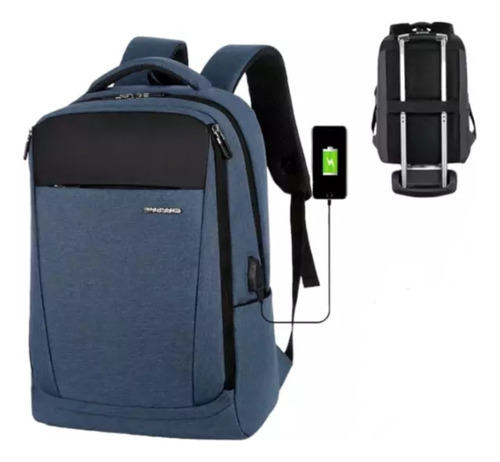 Mochila Escolar Con Funda Porta Notebook Y Puerto Usb