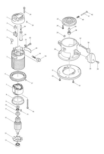 Collet Y Tuerca Para Router Makita 3606