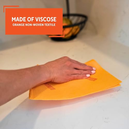 Paquete De 24 Paños Reutilizables Absorbentes Naranja