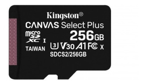 Memoria Micro Sd Kingston 256gb Canvas Select Clase 10 A1