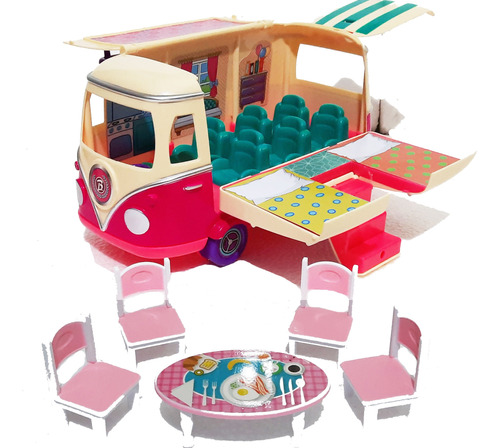 Peppa Pig Hermosa Campervan Grande Con Accesorios Picnic!!