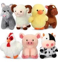 Comprar Conjunto De Animales De Granja Hiboom 7 Pcs Juguetes De Pelu