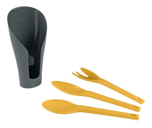 Kit Utensílios Tramontina Para Vaso Cocoon Grafite
