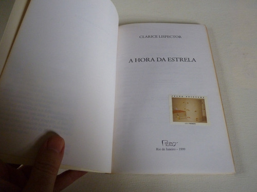 Livro: A Hora Da Estrela Clarice Lispector (Usado)
