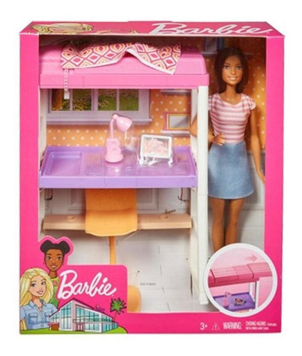 Barbie Muñeca Y Muebles Dvx51