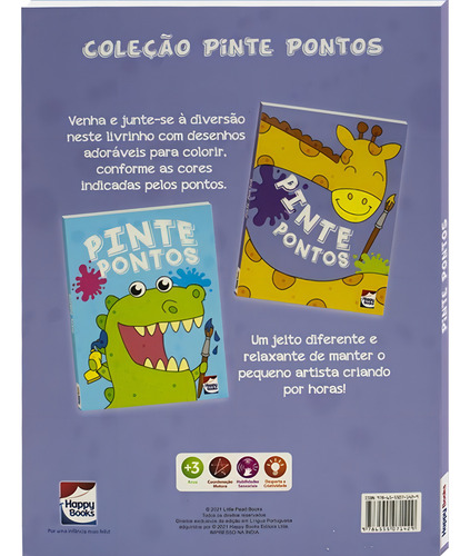 Pinte Pontos: ROXO, de Little Pearl Books. Editorial Happy Books, capa mole em português, 2022