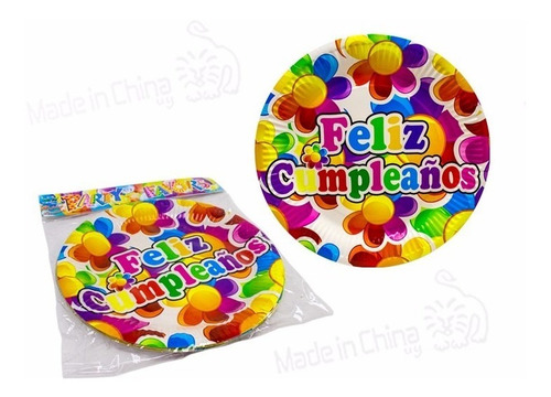30 Platos Descartables Varios Diseños 23 Cm Cf-721