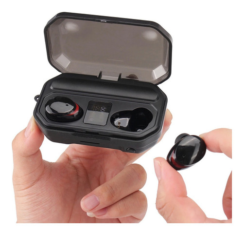 Auricular Microfono Bluethoot Inalambrico Powerbank Linterna