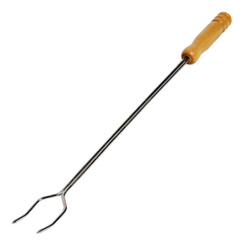 Garfo Para Churrasco Com Cabo De Madeira 55 Cm