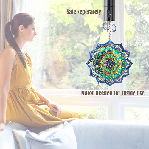 Lilifart Wind Spinner Mandala Blossom, 12 Pulgadas, Acero...