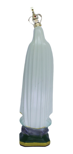 Escultura Imagem Nossa Senhora De Fátima 25cm C/ Coroa