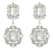 Comprar Aretes Elegantes Fiesta Pendientes Aretes Largos Plateados