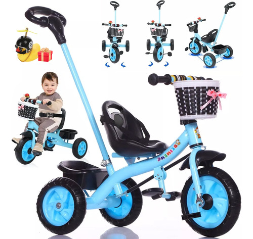Triciclo Para Niños Bicicleta Equilibro Con Barra Empuje