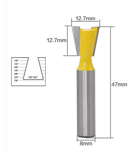 De Brocas De Enrutador De Vástago De 12 Piezas De 8 Mm De