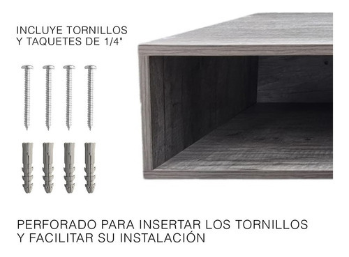Imagen 6 de 10 de Set Modular De Repisas Flotantes Para Salas U Oficinas. P1 Color Lombardia
