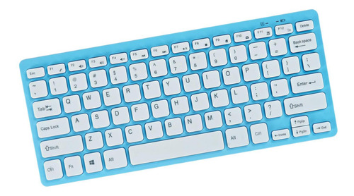 Teclado Com Fio 78 Chaves Presentes Ideais, Azul