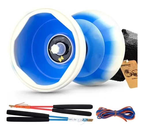Diabolo - Juego de yoyo chino multiusos para niños mayores, color verde, diámetro de 12 cm Diabolo - Juego de yoyo chino multiusos para niños mayores, color verde, diámetro de 12 cm