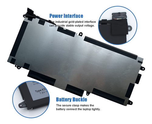 Bateria K5xww Para Dell Latitude 7389 7390 Latitude 12 5000