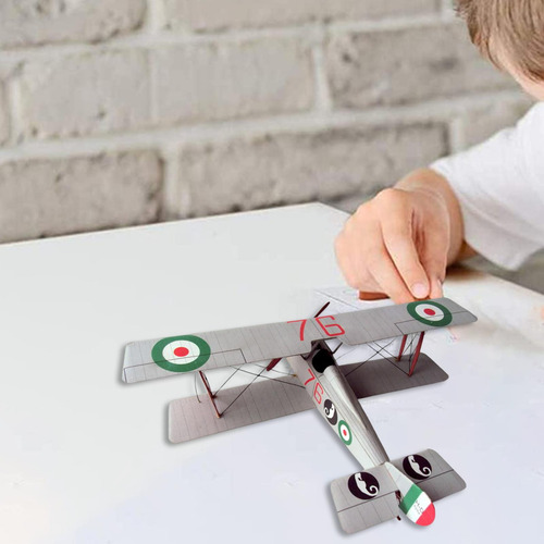 Biplane Fighter Diy Montar Brinquedos 1:33 Escala Papercraft