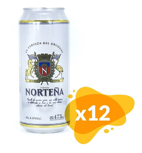 Cerveza Norteña Lata 473ml Pack X12 Suchina S.a