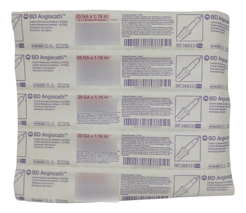 Catéter Iv 20g Veterinaria Marca Bd Angiocath X 10 Unidades