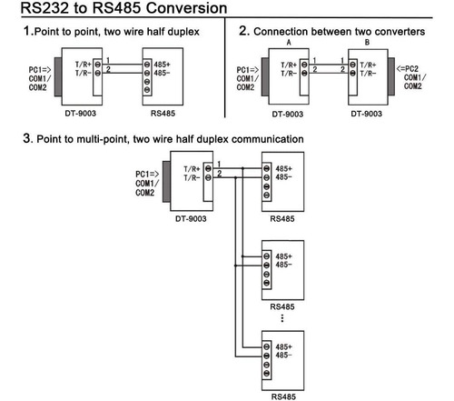 Adaptador Convertidor De Datos Dtech Rs232 A Rs485 / Rs422