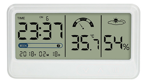A Higrómetro Digital For El Hogar Con Pantalla Lcd Y Reloj