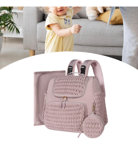 Bolsa De Pañales Mochila Portátil De Nailon Bolsa De Rosa