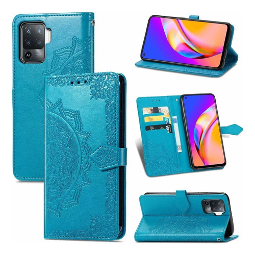 Funda Tipo Cartera Con Tapa For Oppo Reno 5 Lite