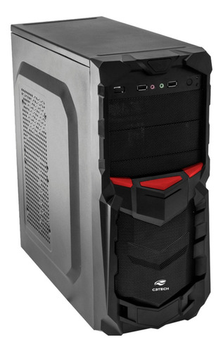 Gabinete Gamer Atx C3tech Mt-g50bk Preto Sem Fonte