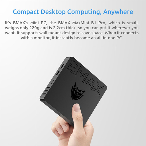 Bmax Mini Pc B1 Pro 8gb Emmc Celeron N4000 (hasta 2.6 Ghz) S