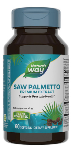 Nature's Way Saw Palmetto 160 Mg Salud Prostática 60 Caps