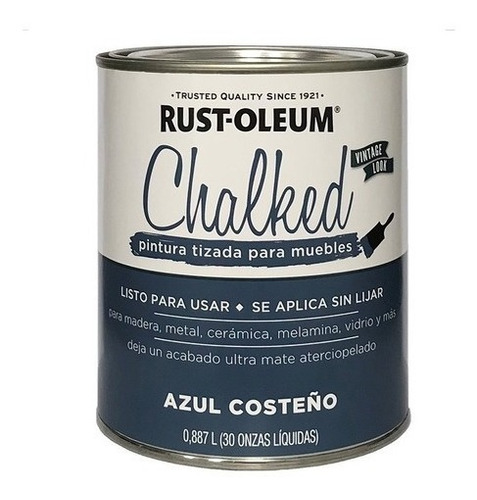 Brochable Chalked Rust Oleum Tizado Azul Costeño 887ml