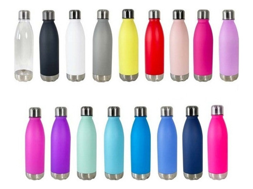 5 Pc Botellas Vaso Termo Deportiva Glitter Mayoreo Gym A Elegir