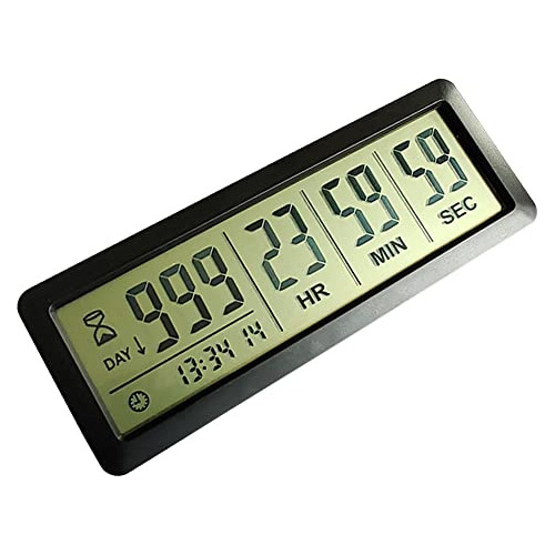 Temporizador De   Regresiva Digital Days Timer Black Up...