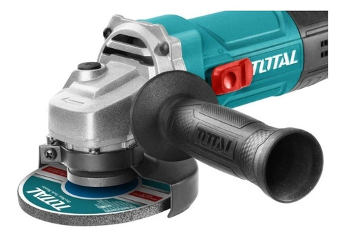 Imagen 2 de 3 de Miniamoladora angular Total Tools Industrial TG10711556 de 50 Hz/60 Hz color turquesa 750 W 220 V - 240 V + accesorio