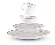 Comprar Set De Vajilla 16 Piezas Porcelana Premium Tornado Volf