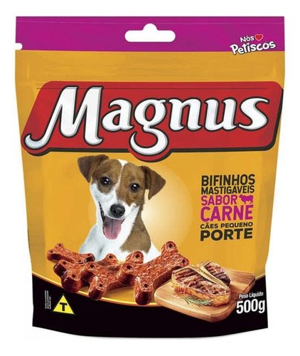 Bifinho Magnus Para Cães Pequeno Porte Sabor Carne 500g