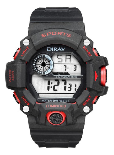 Reloj Diray Gents Black Negro Dr340g3 De Resina Hombre