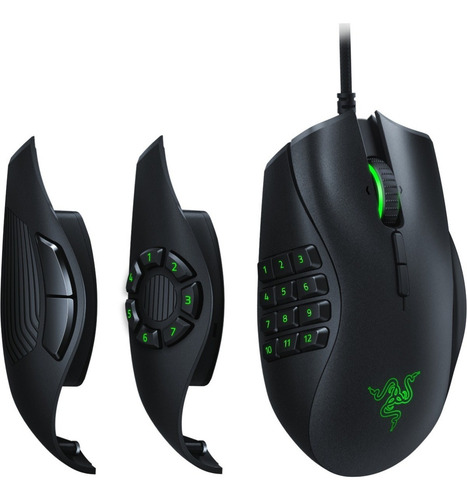 Mouse gamer de juego Razer Naga Trinity negro